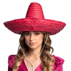 Mexické sombréro Puebla červené